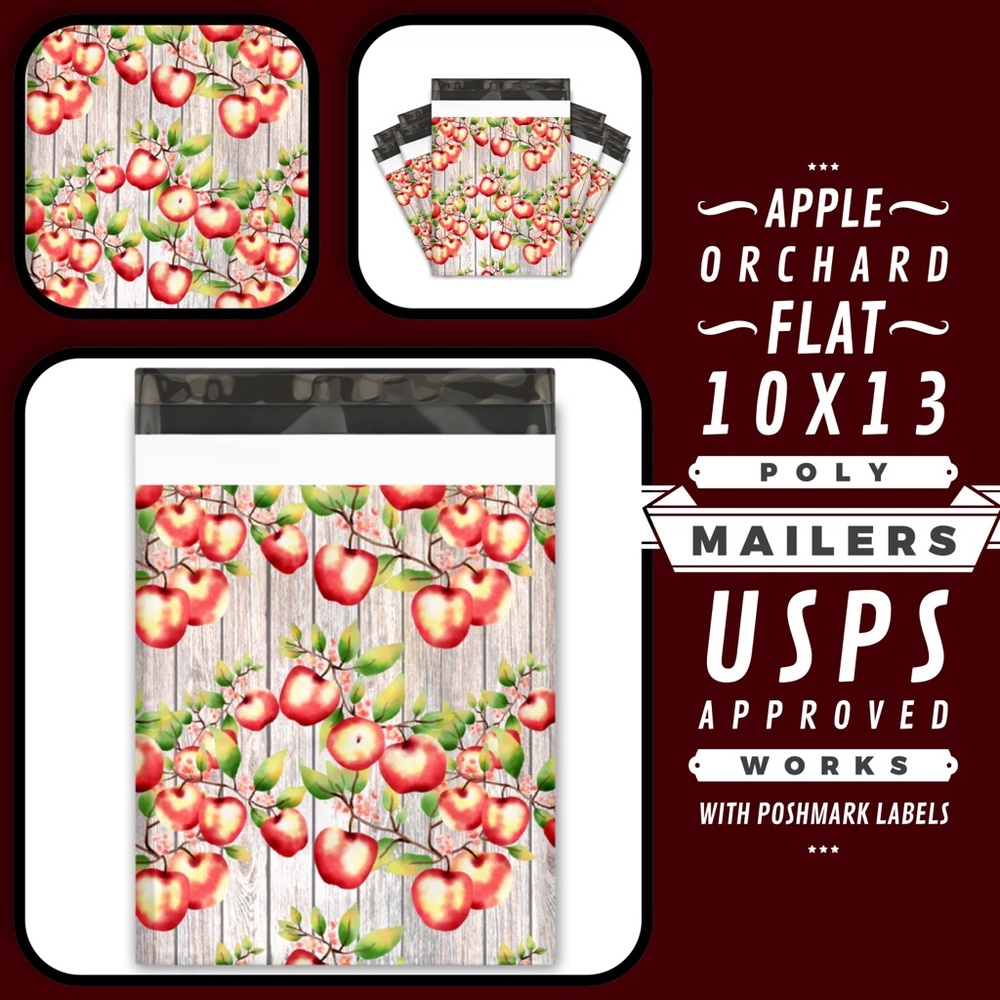 50 10X13 Apple Flat Poly Mailers PRICE IS FIRM CLEARANCE - Picture 2 of 3